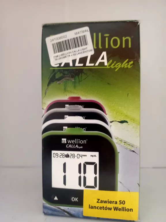 WELLION CALLA LIGHT GLUKOMETR + 50 LANCENTÓW WELLION