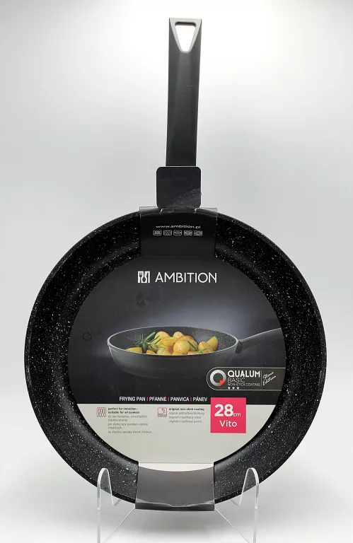 PATELNIA TRADYCYJNA AMBITION 28 CM NON-STICK (NIEPRZYWIERAJĄCA)