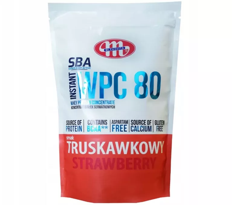 ODŻYWKA BIAŁKOWA MLEKOVITA SBA WPC80 INSTANT 700G TRUSKAWKA