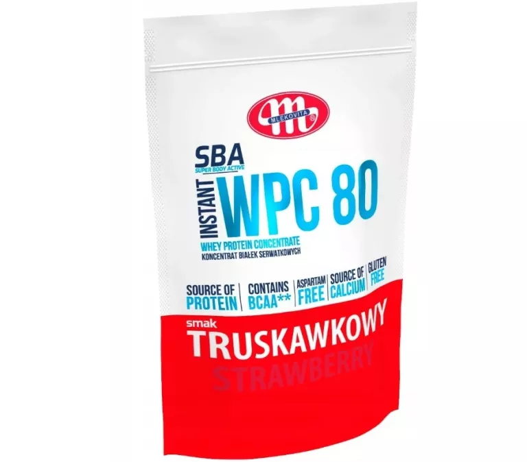 ODŻYWKA BIAŁKOWA MLEKOVITA SBA WPC80 INSTANT 700G TRUSKAWKA