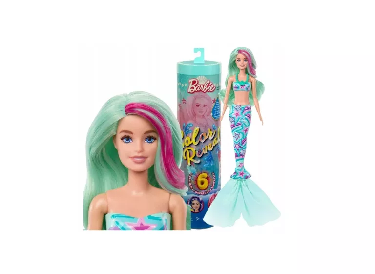 LALKA BARBIE COLOR REVEAL MORSKA SYRENKA LALKA ASORTYMENT HRK12