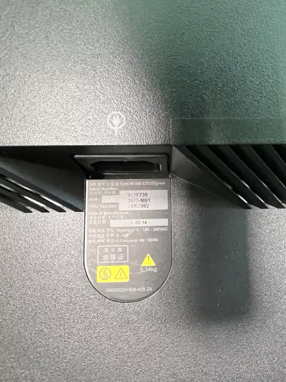 MONITOR 22" LENOVO THINKVISION LT2252PWA