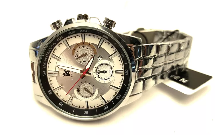 ELEGNACKI ZEGAREK KURREN (SREBRNY)