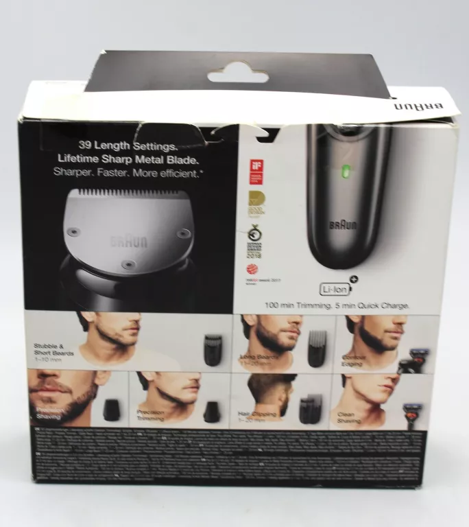 BRAUN BT7240 TRYMER DO BRODY, MASZYNKA DO STRZYŻENIA