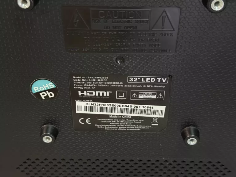 TELEWIZOR BLAUPUNKT BN32H1032 32" DVB-T2 HD READY 50HZ