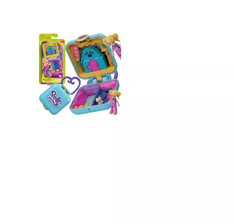 POLLY POCKET LALECZKA POLLY ZABAWA Z PIESKIEM MATTEL FIGURKA PRZENOŚNY DOM