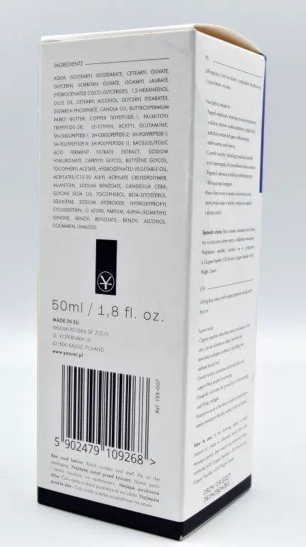 YASUMI EXPERT COPPER PEPTIDE+ - LIFTINGUJĄCY KREM Z PEPTYDAMI NA DZIEŃ 50M