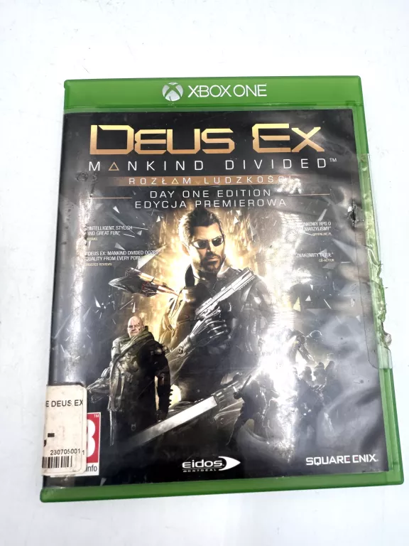 GRA NA XBOX ONE DEUS EX MANKIND DIVIDED ROZŁAM LUDZKOŚCI EDYCJA PREMIEROWA
