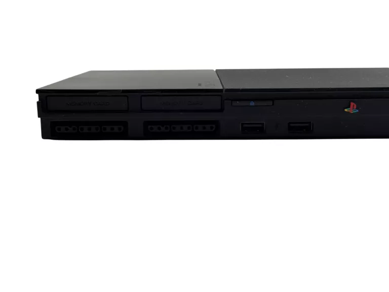KONSOLA PS2 SLIM + 2 PADY + 3 KARTY PAMIĘCI, KABEL ZASILAJĄCY,CZINCZE