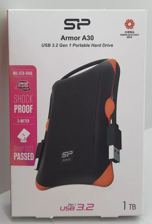 DYSK ZEWNĘTRZNY 1TB HDD SP ARMOR A30 USB 3.2