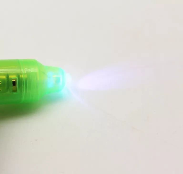 DŁUGOPIS MARKER SZPIEGOWSKI NIEWIDZIALNY ULTRAFIOLETOWY LATARKA UV LED