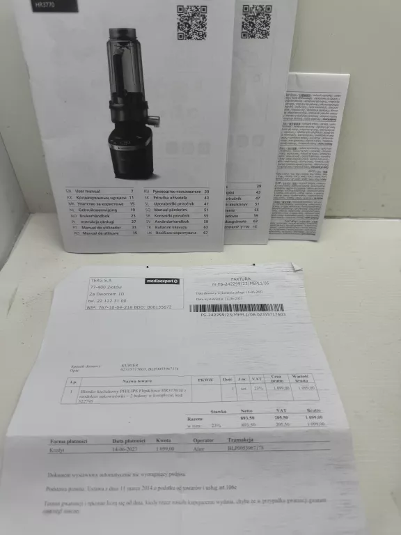 BLENDER KIELICHOWY PHILIPS HD3770/10 KOMPLET