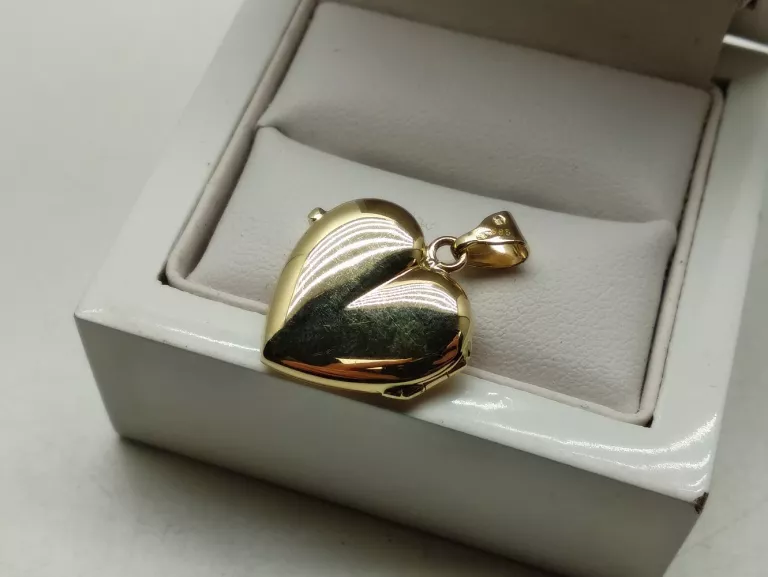 SERCE ZŁOTA OTWIERANA ZAWIESZKA SEKRETNIK - 4,35G - 585