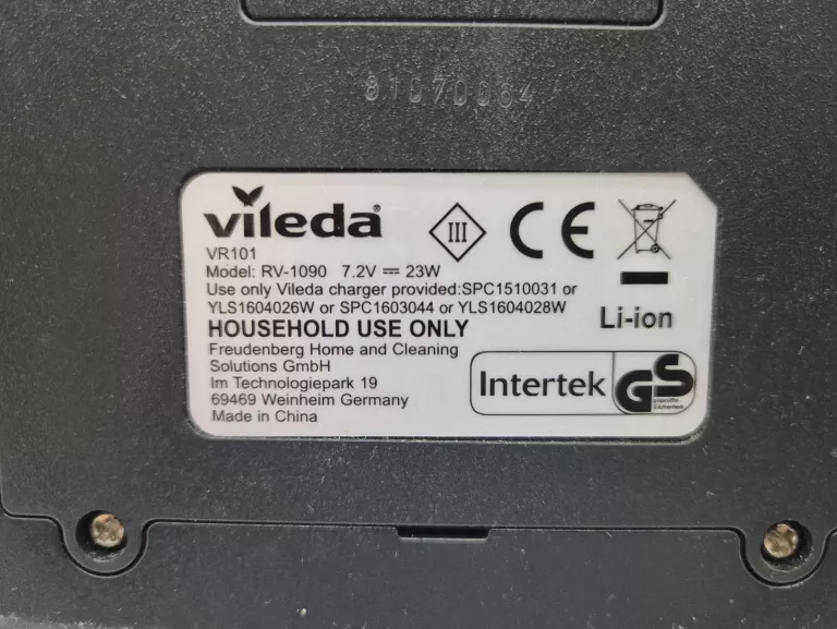 ROBOT SPRZĄTAJĄCY VILEDA VR 101 RV-1090 + ŁADOWARKA [231107001]