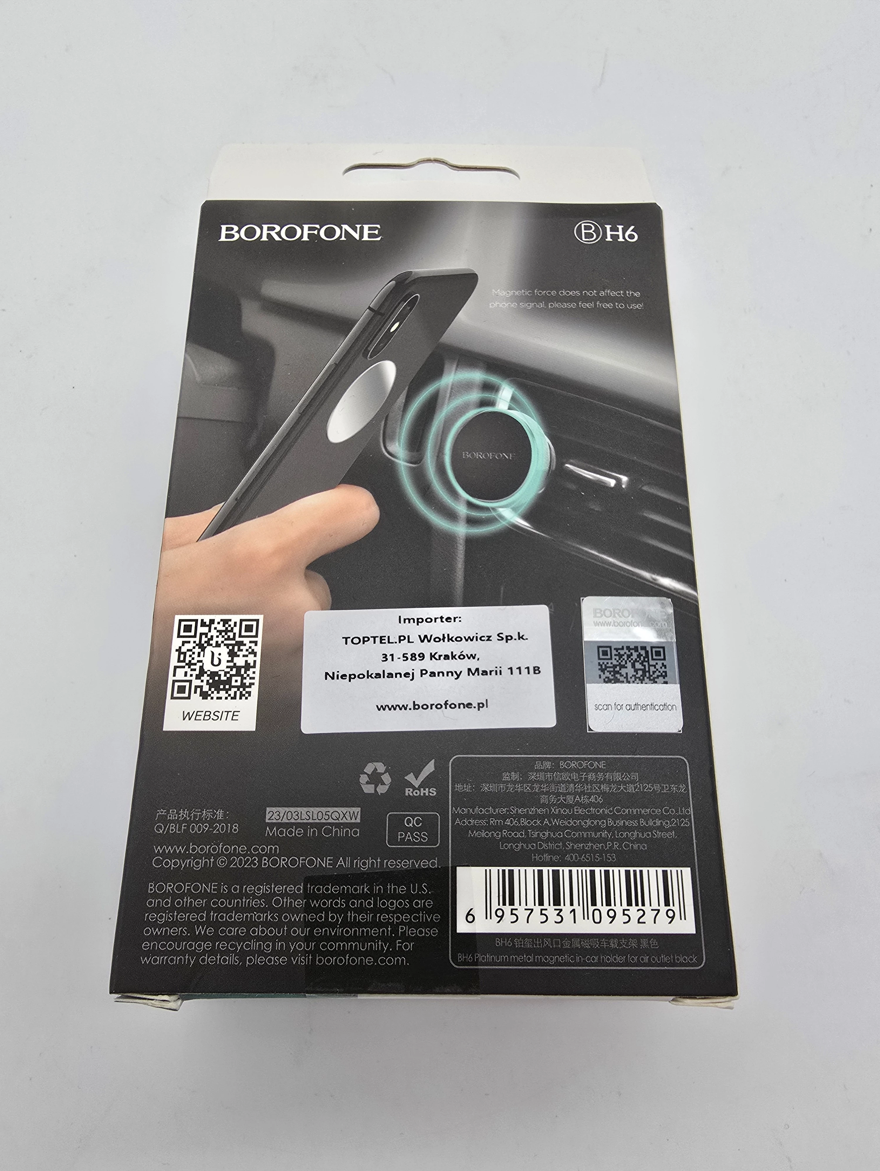 uchwyt-samochodowy-borofone-bh6-platinum-magnetyczny-na-kratke-czarny-ean-gtin-6957531095279