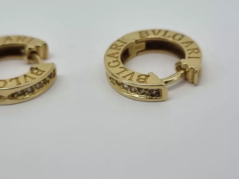 ZŁOTE KOLCZYKI BVLGARI PRÓBY 585 8,52 GRAM