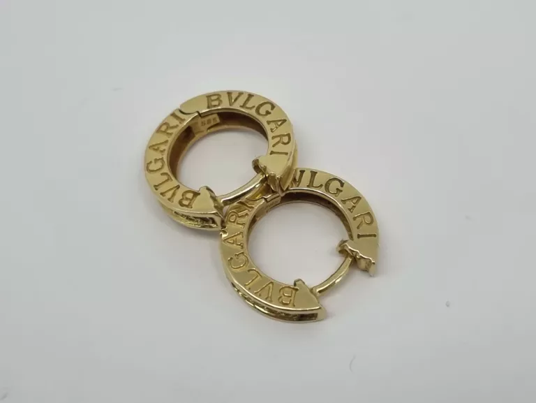 ZŁOTE KOLCZYKI BVLGARI PRÓBY 585 8,52 GRAM