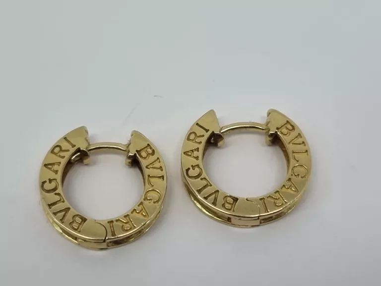 ZŁOTE KOLCZYKI BVLGARI PRÓBY 585 8,52 GRAM