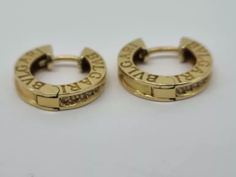 ZŁOTE KOLCZYKI BVLGARI PRÓBY 585 8,52 GRAM