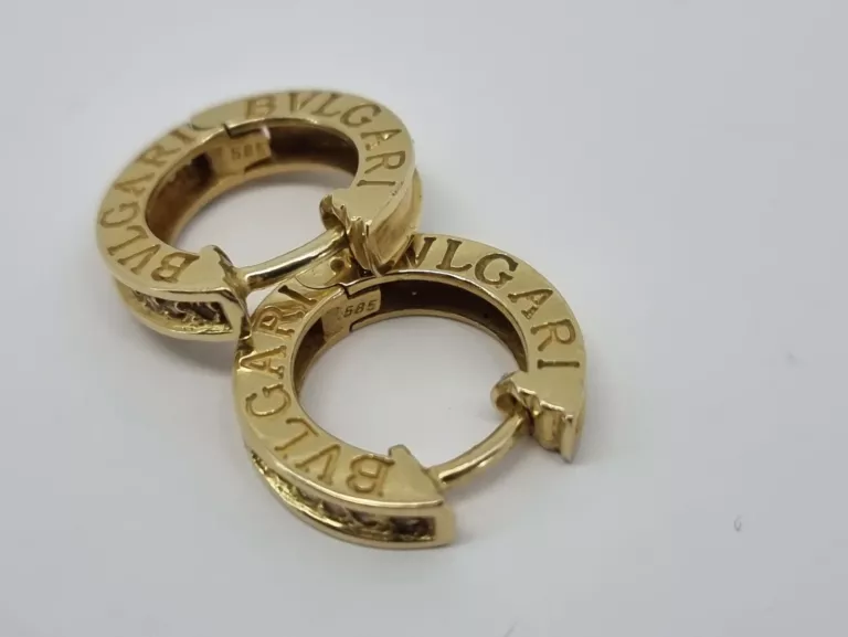 ZŁOTE KOLCZYKI BVLGARI PRÓBY 585 8,52 GRAM