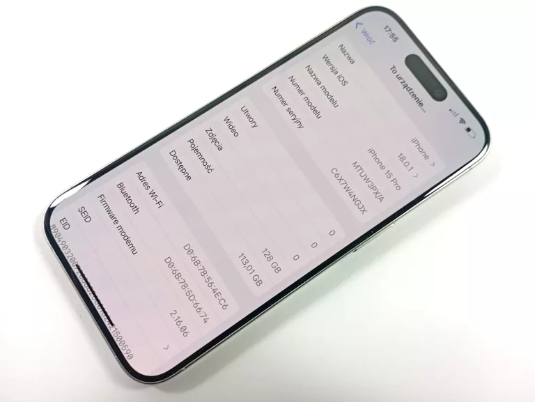 TELEFON IPHONE 15 PRO 128GB 99% GW DO 06/2025