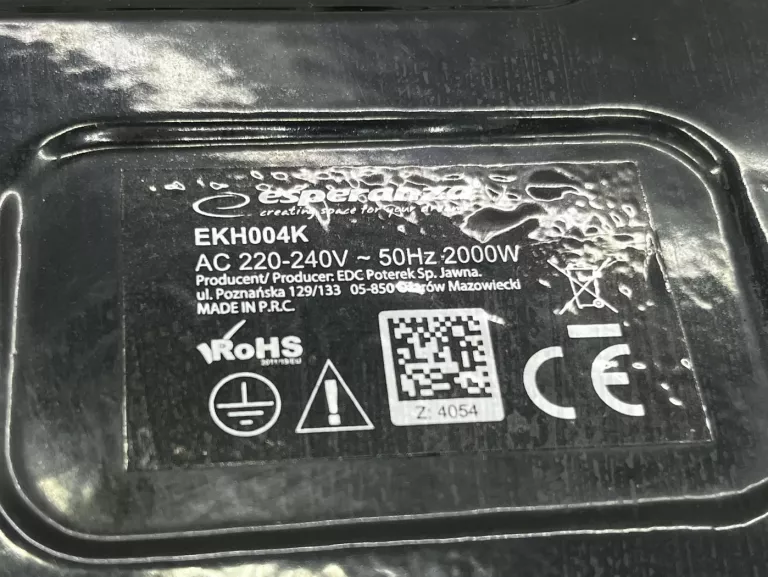 KUCHENKA ELEKTRYCZNA DWUPALNIKOWA 2000W ESPERANZA EKH004K