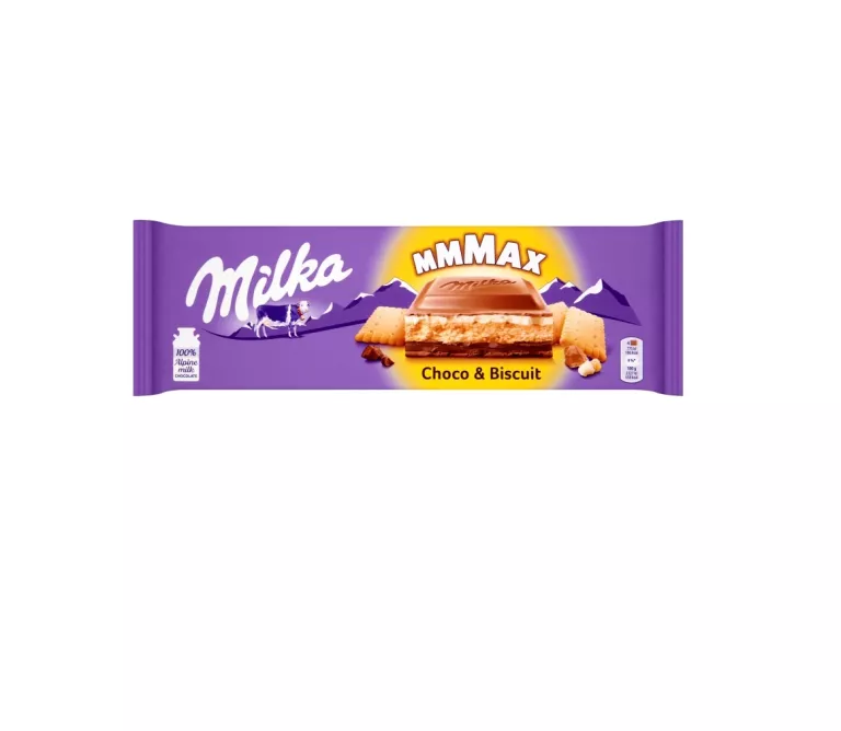 MILKA MMMAX CZEKOLADA MLECZNA Z HERBATNIKIEM CHOCO & BISCUIT 300 G