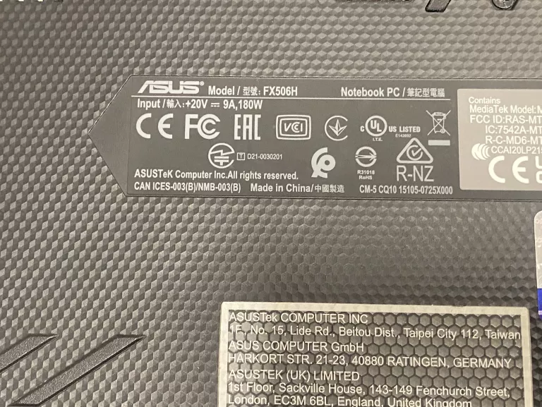 LAPTOP ASUS TUF GAMING F15 (FX506H) ( WIN11/ I5/ 16GB/ 1 TB SSD/ RTX 3050)