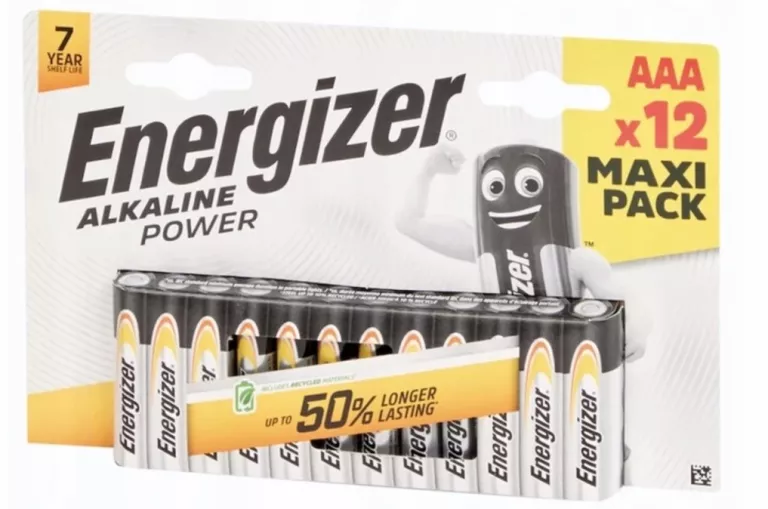 BATERIE ALKALICZNE ENERGIZER ALKALINE POWER AAA R3 MAŁE PALUSZKI 12 SZT