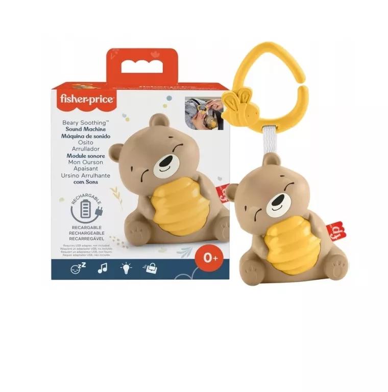 FISHER PRICE ZAWIESZKA USPOKAJACZ SŁODKI MISIACZEK POZYTYWKA DLA MALUCHA 0