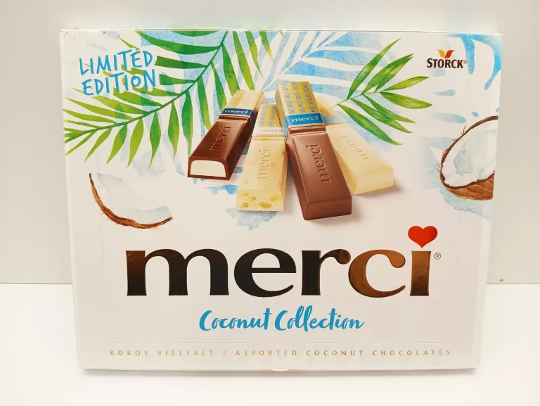 MERCI KOKOSOWE CZEKOLADKI COCONUT LIMITED MERCI O SMAKU KOKOSOWYM 250G