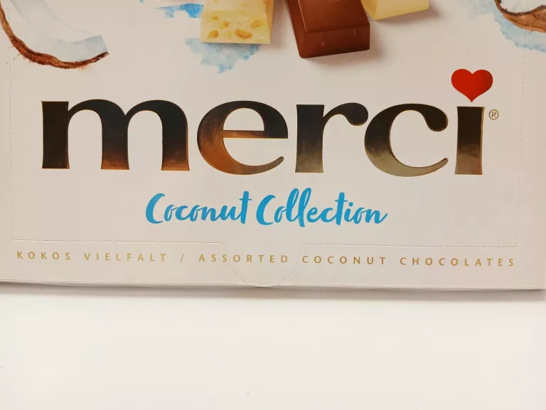 MERCI KOKOSOWE CZEKOLADKI COCONUT LIMITED MERCI O SMAKU KOKOSOWYM 250G