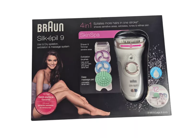 DEPILATOR BRAUN SILK-EPIL 9 9-961V LEGS & BODY STAN 10/10 ORI BLISTER