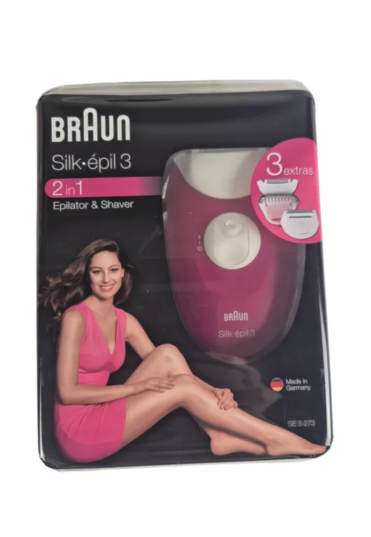 DEPILATOR BRAUN SILK-EPIL 3 3273 STAN 10/10 ORI BLISTER SIECIOWA