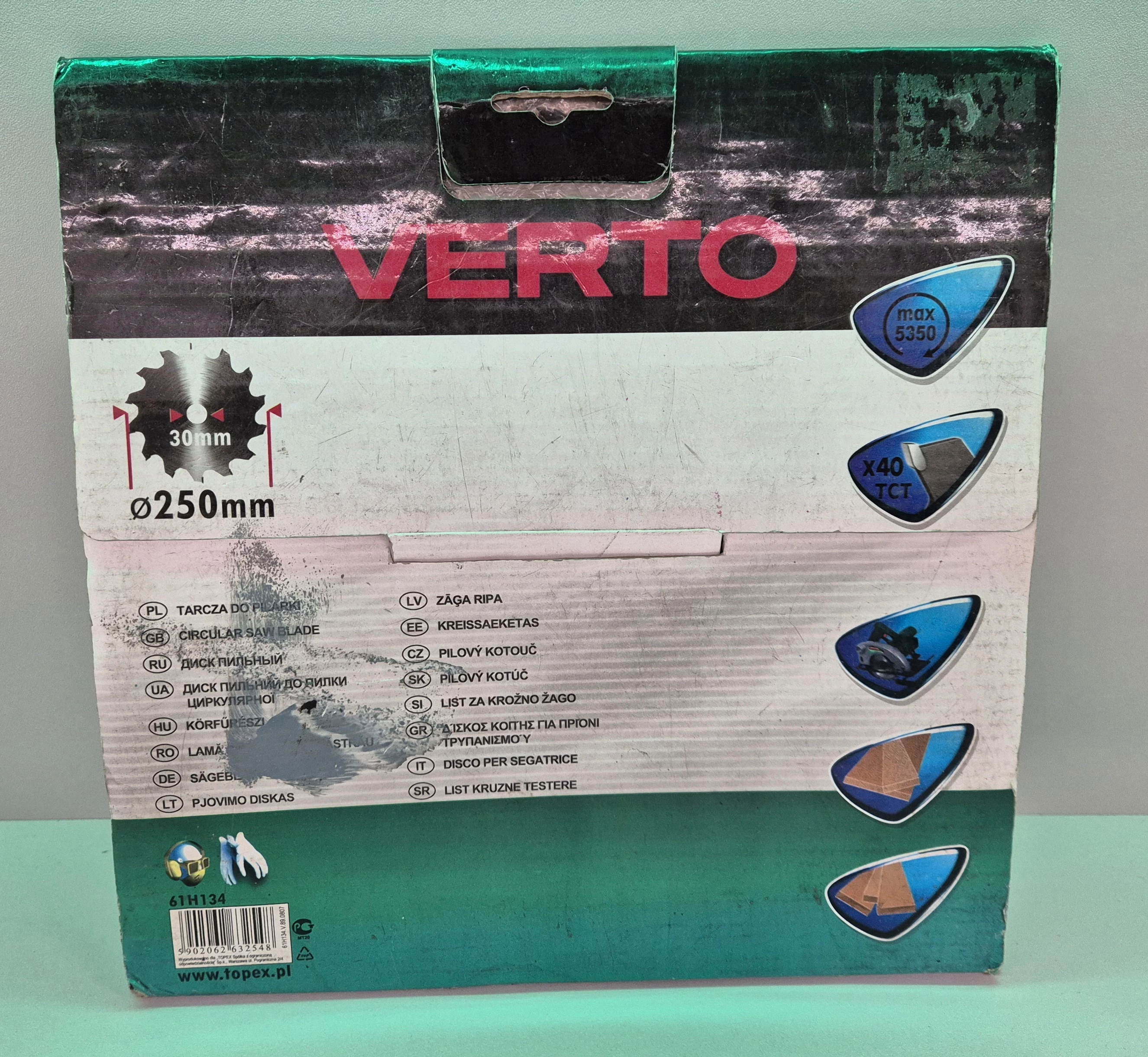 tarcza-do-pilarki-verto-61h134-ean-gtin-5902062632548