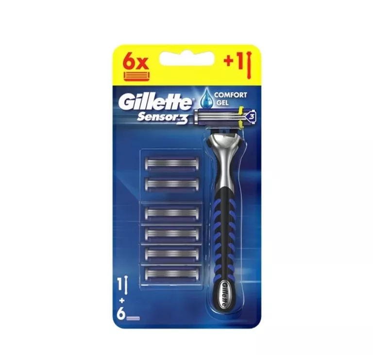 MASZYNKA NA WKŁADY DO GOLENIA GILLETTE SENSOR 3 1 + 6 WKŁADY