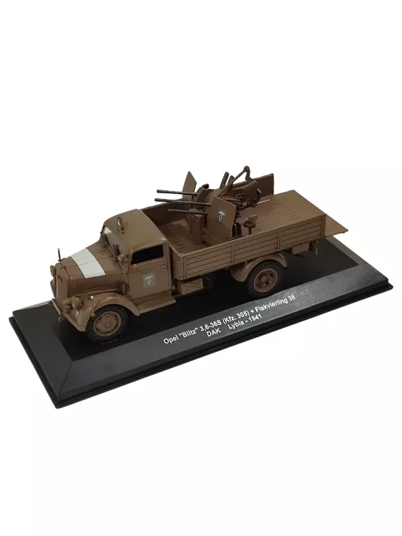 OPEL BLITZ 3,6-36S KFZ.305 + FLAKVIERLING 38 LYBIA-1941 MODEL ALTAYA 1:43