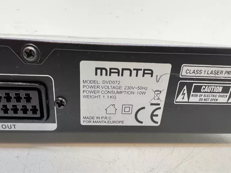 ODTWARZACZ DVD MANTA DVD072 +PILOT
