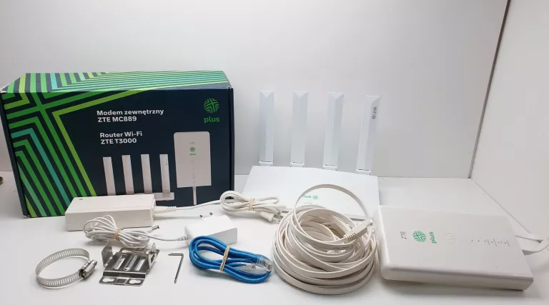 MODEM ZEWNĘTRZNY ZTE MC889, ROUTER ZTE 3000 - 5G, WIFI 6 ZESTAW