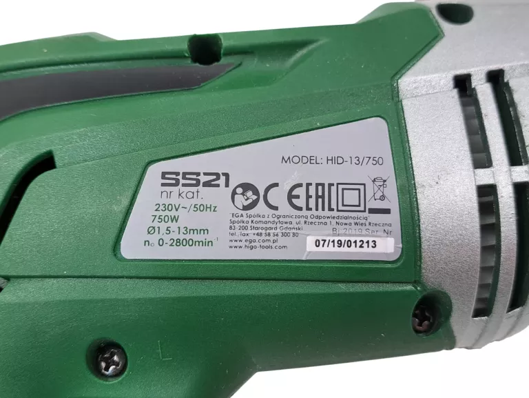 WIERTARKA UDAROWA HIGO SS21 750W