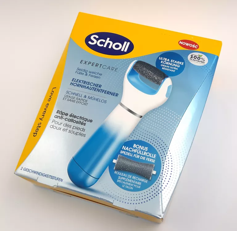 ELEKTRONICZNY PILNIK DO STÓP SCHOLL EXPERT CARE Z 2 GŁOWICAMI JAK NOWY!