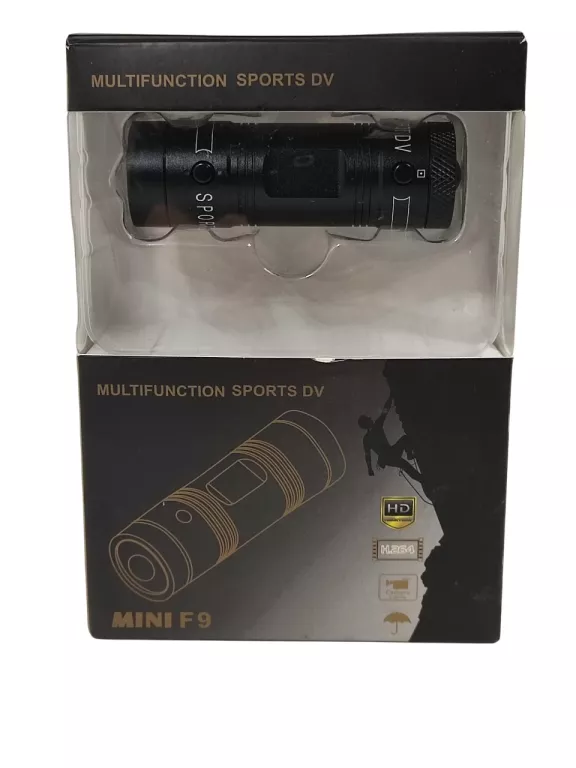 F9 MINI KAMERA SPORTOWA WODOODPORNA 1080P MOTOCYKLOWA ROWEROWA