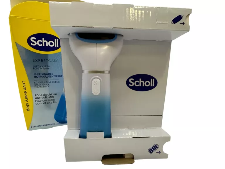 SCHOLL EXPERT CARE ELEKTRONICZNY PILNIK DO STÓP Z 2 GŁOWICAMI JAK NOWY