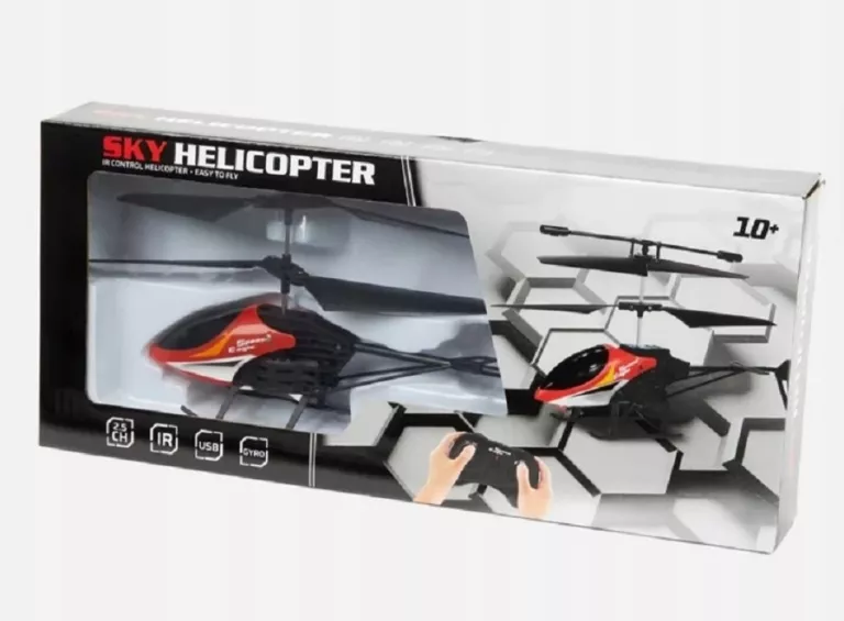 HELIKOPTER ZDALNIE STEROWANY RC SAMOLOT PILOT CZERWONY