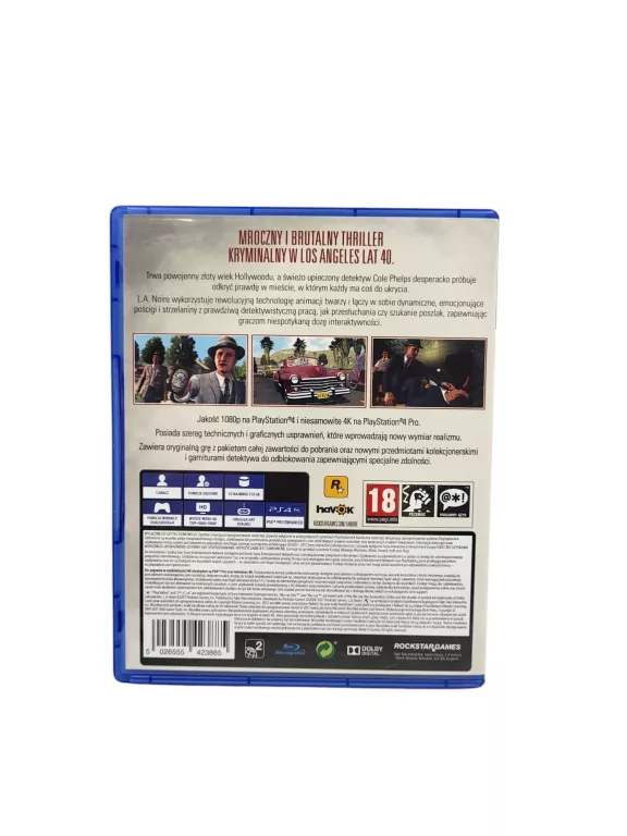 GRA PS4 GRA L.A. NOIRE ROCKSTAR GAMES