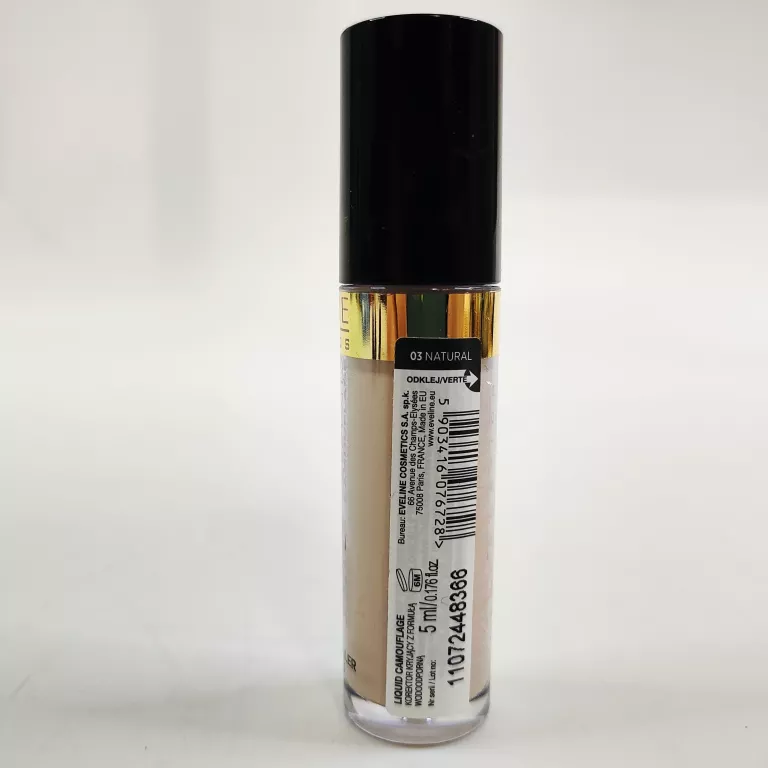 EVELINE COSMETICS LIQUID CAMOUFLAGE WODOODPORNY KOREKTOR NO 03 NATURAL