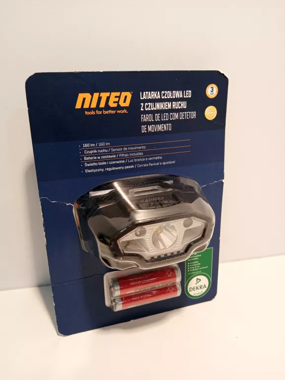 LATARKA CZOŁOWA NITEO TOOLS Z CZUJNIKIEM RUCHU BMHD2203 160 LM