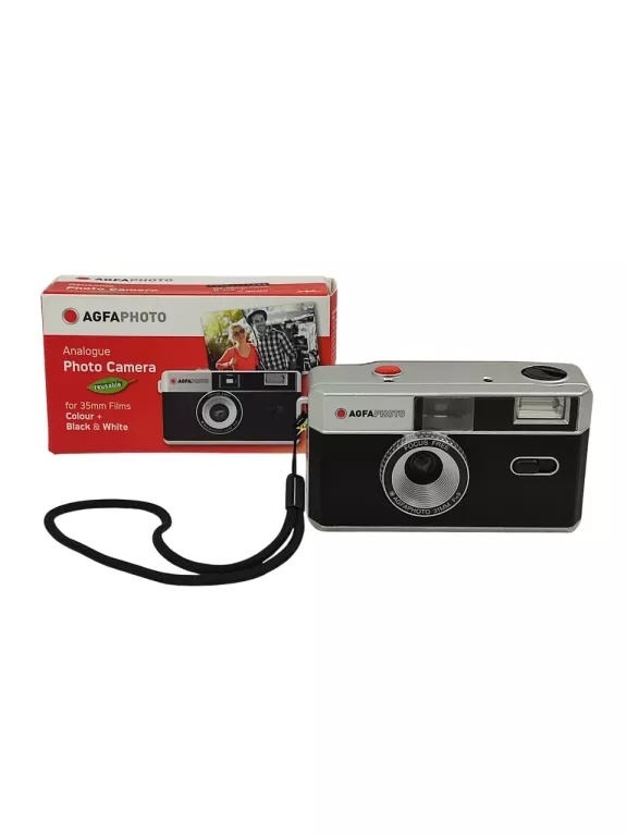 APARAT FOTOGRAFICZNY ANALOGOWY AGFAPHOTO REUSABLE CZARNY FILM 35 MM