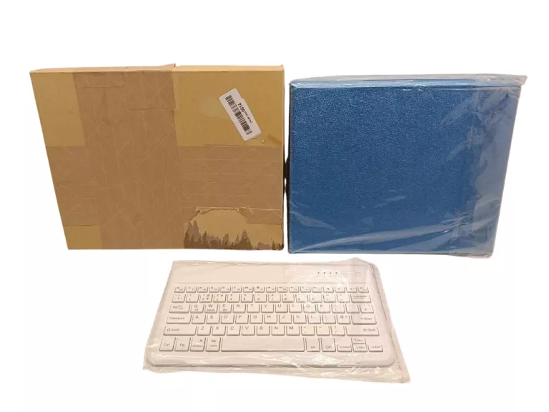 ZESTAW ETUI Z KLAWIATURĄ BLUETOOTH DO TABLETA 10 CALI NIEBIESKO BIAŁE