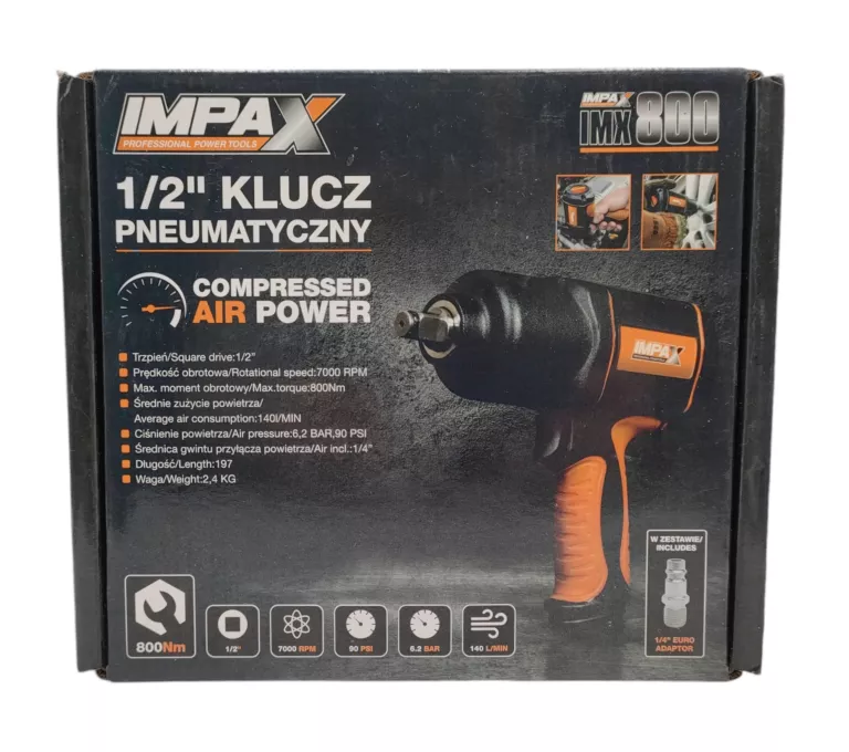 KLUCZ PNEUMATYCZNY IMPAX IMX800 1/2" 800NM